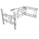 XTRARM Tantal 80 cm Fixed - Soporte TV de pared Negro