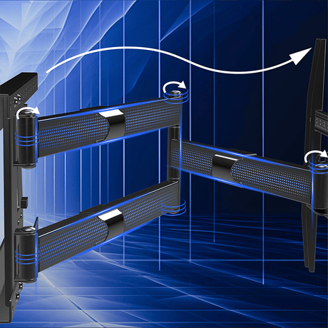 DQ Wall-Support Hercules 2.0 100 cm Flex VESA 600 - Soporte TV de pared Negro