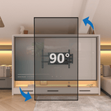 DQ Wall-Support Hercules 2.0 100 cm Flex VESA 600 - Soporte TV de pared Negro