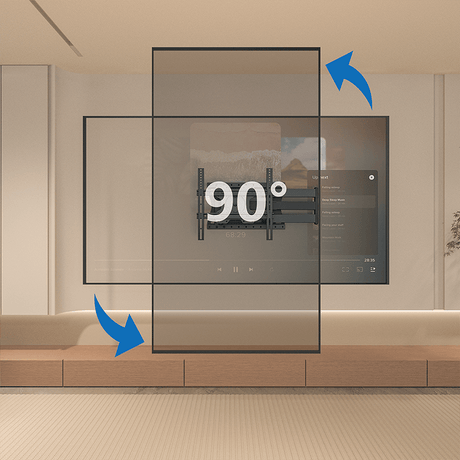 DQ Wall-Support Hercules 2.0 120 cm Flex VESA 400 - Soporte TV de pared Negro