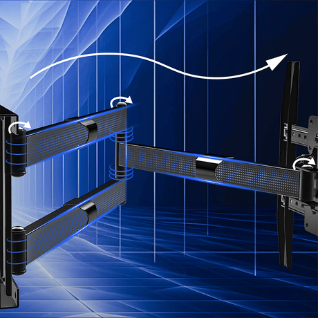 DQ Wall-Support Hercules 2.0 120 cm Flex VESA 400 - Soporte TV de pared Negro