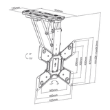 MyWall HL40ML - Soporte TV de Techo electrico