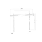 DQ Wall-Support Leto 3,5 cm Fijo - SoporteTV de pared Negro