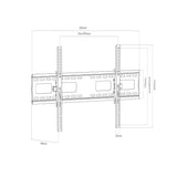 DQ Wall-Support Pallas 6,8 cm Inclinable - Soporte TV de pared Negro