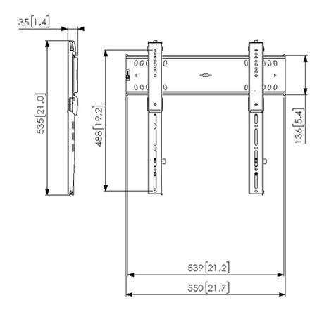 Vogel's Professional PFW 6400 3,5 cm Fijo - Soporte TV de pared Negro