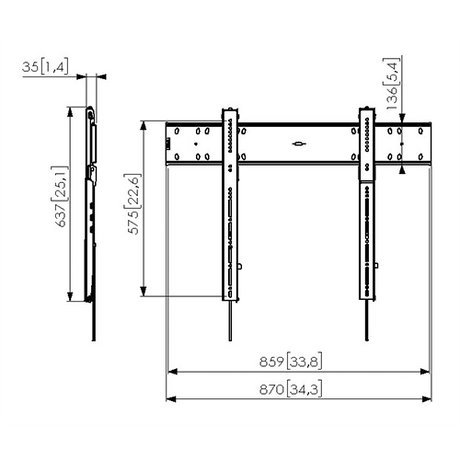 Vogel's Professional PFW 6800 Fijo - Soporte TV de pared Negro