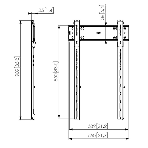Vogel's Professional PFW 6815 Fijo - Soporte TV de pared Negro