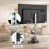 XTRARM Proton 300 Pie-TV Aluminio: Soporte Móvil para Televisor de 32" a 75"