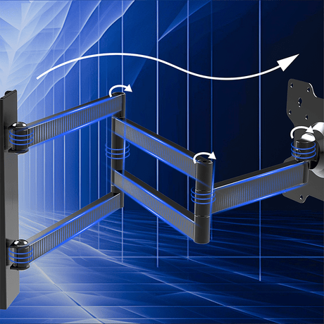 DQ Wall-Support Rotate XL 108,5 cm Giratorio - Soporte TV de pared Negro