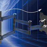 DQ Wall-Support Rotate XL 70 cm Soporte de TV Giratorio - Soporte TV de pared Negro