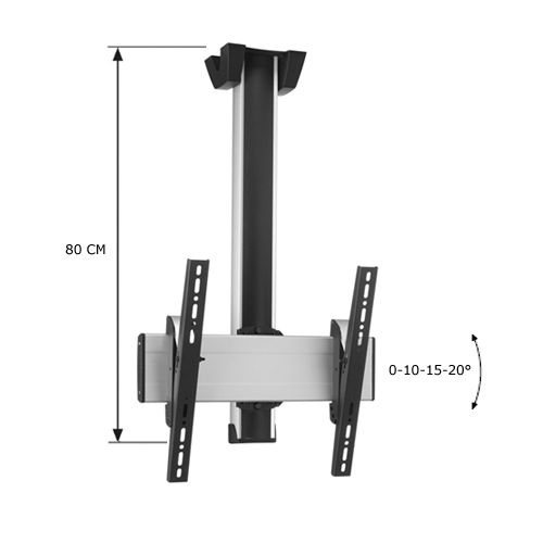 Vogel's Professional SET C 0864 80 cm - Soporte TV de Techo Gris/Negro