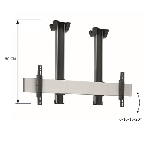 Vogel's Professional SET CD 1584 150 cm - Soporte TV de techo Gris/Negro