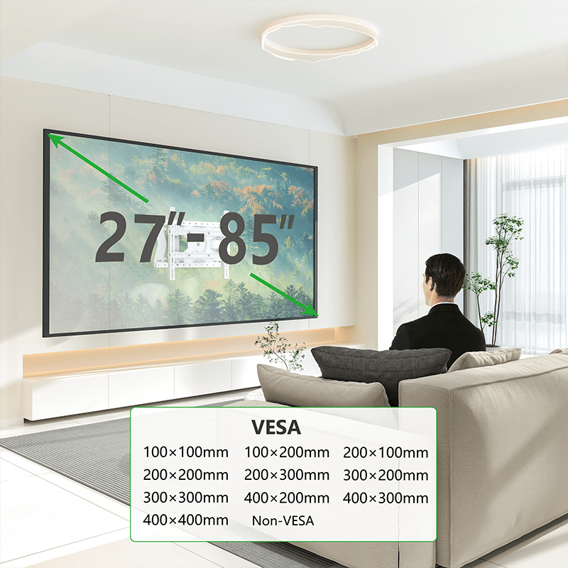 XTRARM Tantal 80 cm Flex - Soporte TV de pared Blanco