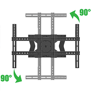 XTRARM Tantal 80 cm Flex - Soporte TV de pared Negro