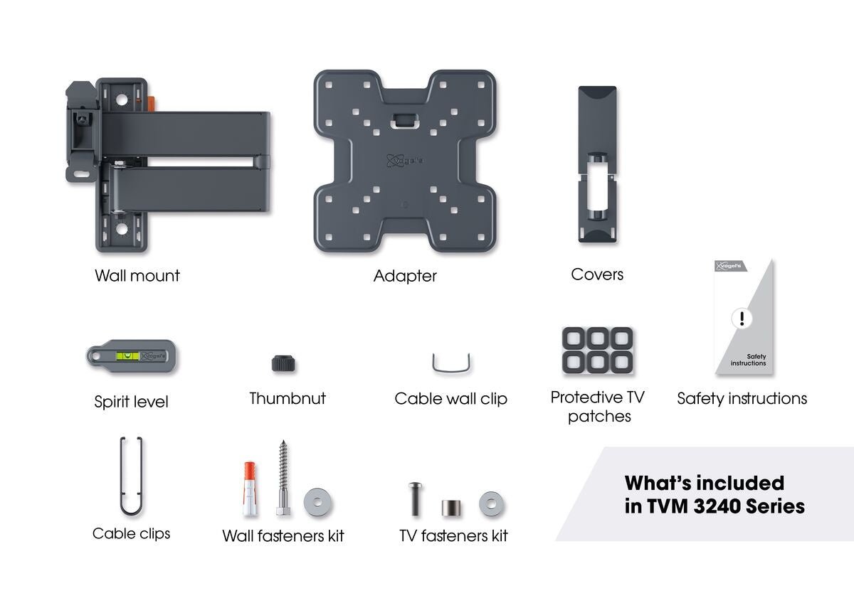 Vogel's TVM 3245 FULL MOTION+ S SUPPORT MURAL Noir
