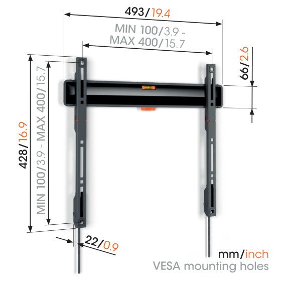 Vogel's TVM 3405 SUPPORT MURAL FIXE MOYEN