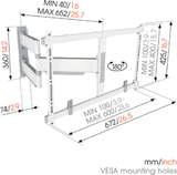 Vogel's TVM 5645 Meuble TV Draaibare 40 -77 pouces blanc