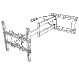 XTRARM 2e Kansje Crius 100 cm Rotate 400 TV Beugel blanc