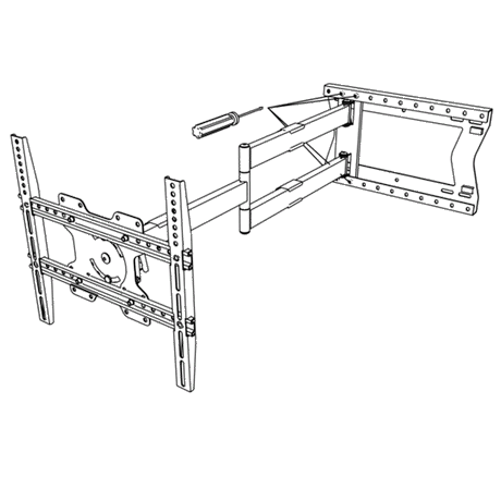 XTRARM 2e Kansje Crius 100 cm Rotate 400 TV Beugel blanc