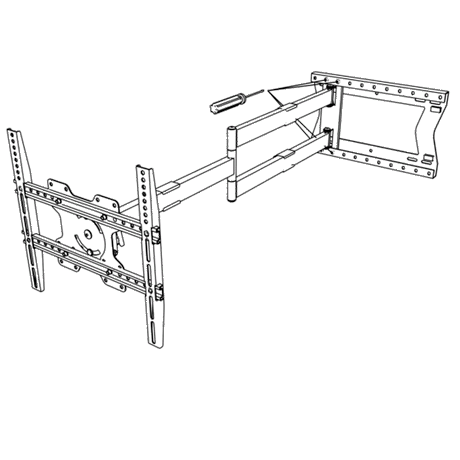XTRARM 2e Kansje Ferrom 120 cm Rotate 400 TV noir