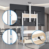 DQ Wall-Support Zelos blanco Móvil – Soporte Tv de pie eléctrico