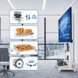 DQ Wall-Support Zelos blanco Móvil – Soporte Tv de pie eléctrico