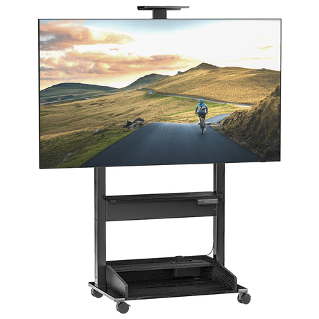 DQ Wall-Support Zelos negro Móvil – Soporte Tv de pie eléctrico