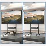 DQ Wall-Support Zelos negro Móvil – Soporte Tv de pie eléctrico