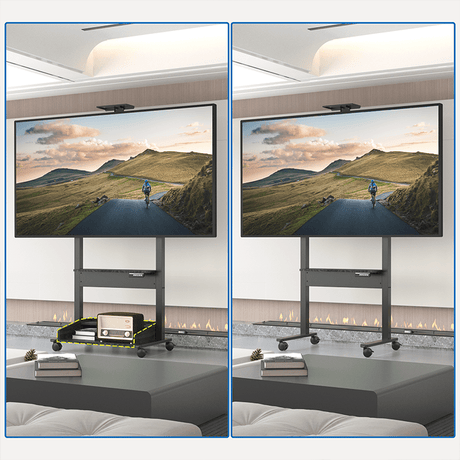 DQ Wall-Support Zelos negro Móvil – Soporte Tv de pie eléctrico