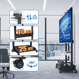 DQ Wall-Support Zelos negro Móvil – Soporte Tv de pie eléctrico